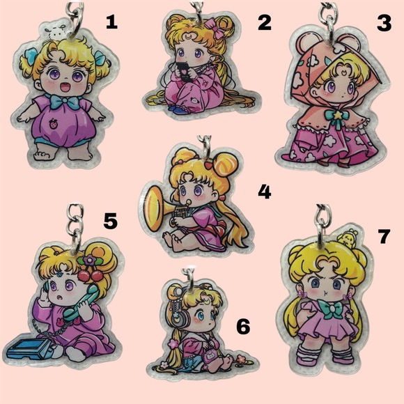 Mini Moon Keychains - Picture 4 of 5